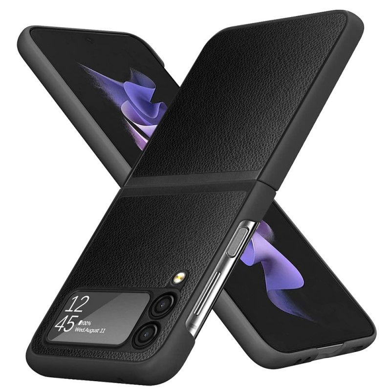 Cover Samsung Galaxy Z Flip 3 5G Flip Cover Litchi-læderstil 2 Stk