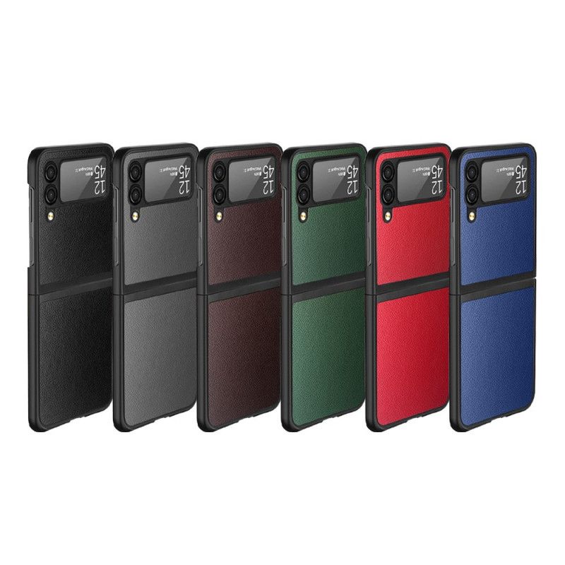 Cover Samsung Galaxy Z Flip 3 5G Flip Cover Litchi-læderstil 2 Stk