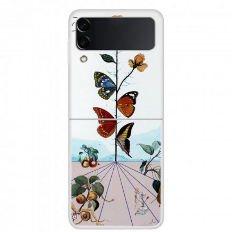 Cover Samsung Galaxy Z Flip 3 5G Flip Cover Natursommerfugle