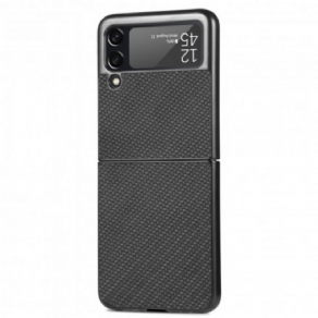 Cover Samsung Galaxy Z Flip 3 5G Flip Cover Tekstureret Kulfiber