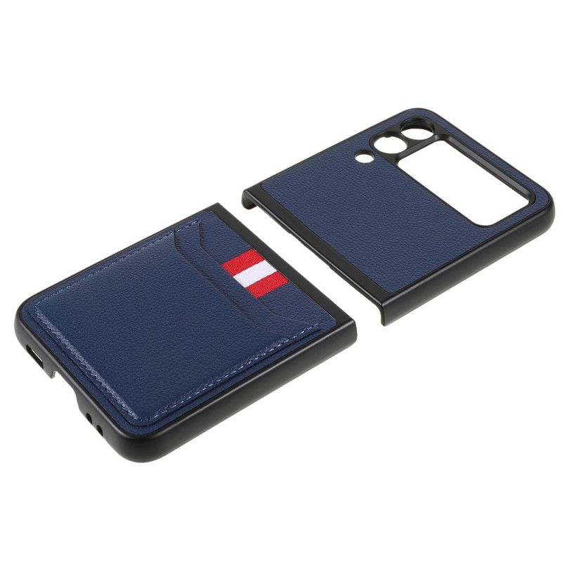 Cover Samsung Galaxy Z Flip 3 5G Flip Cover Trefarvet Kortholder