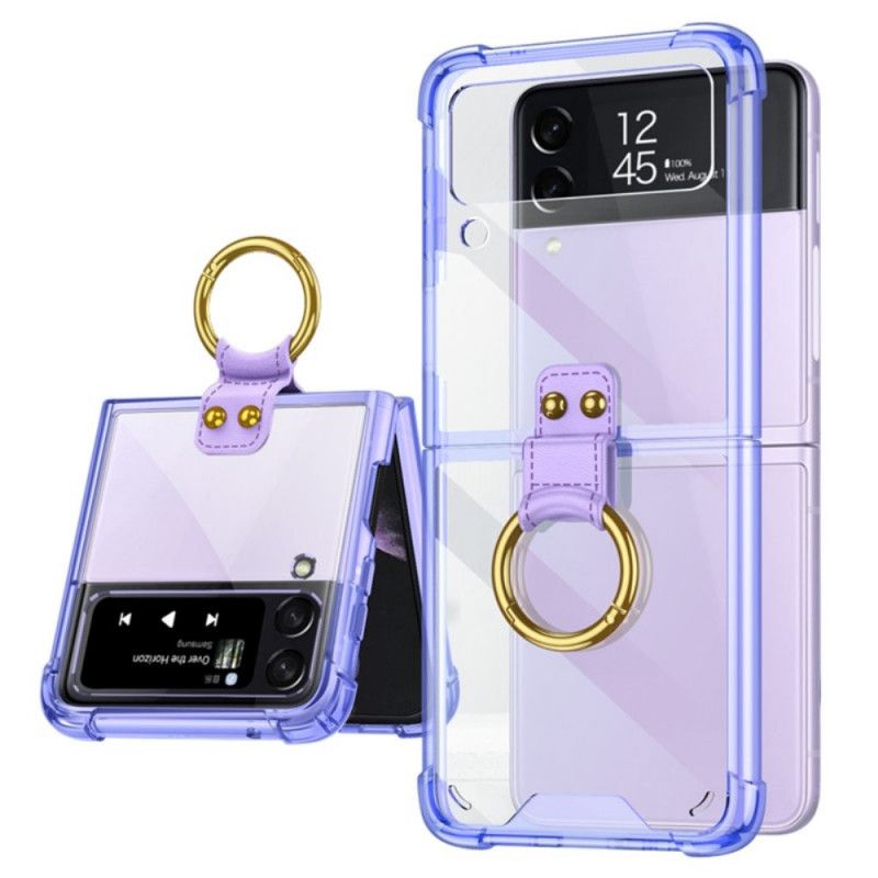 Mobilcover Samsung Galaxy Z Flip 3 5G Flip Cover Transparent Ring-support Gkk