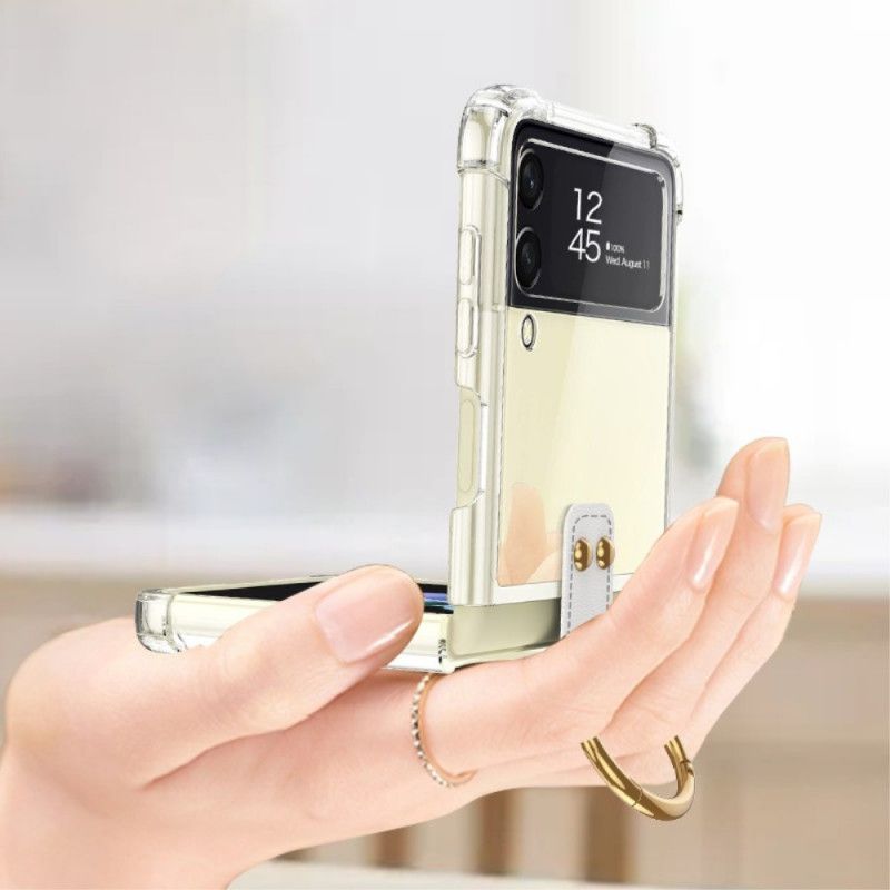 Mobilcover Samsung Galaxy Z Flip 3 5G Flip Cover Transparent Ring-support Gkk