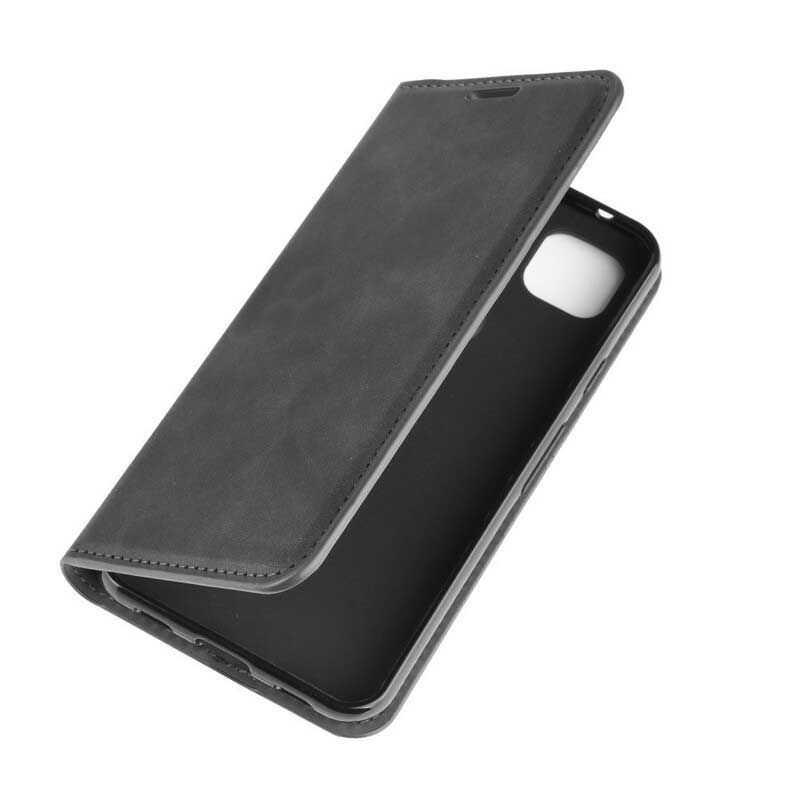 Cover Google Pixel 4a Flip Cover Blødt Silkelædereffekt