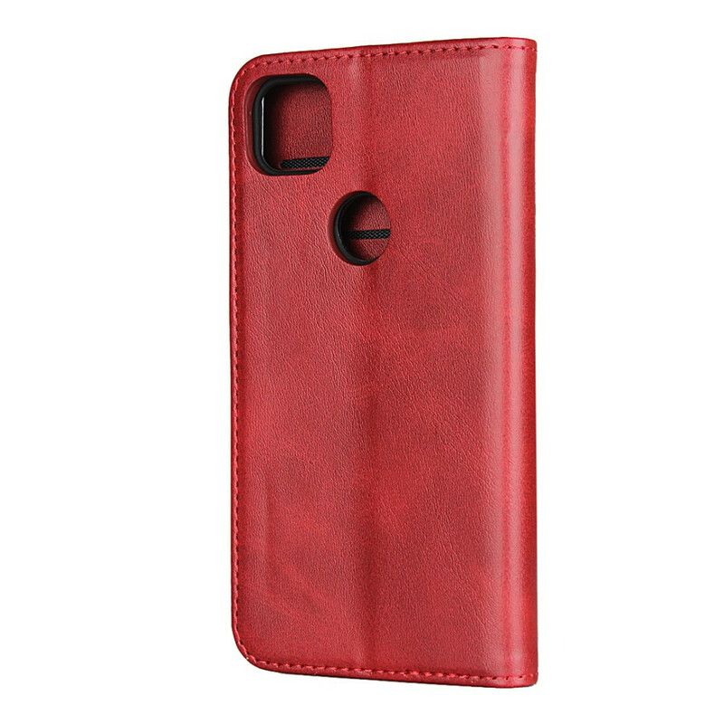 Cover Google Pixel 4a Flip Cover Premium Imiteret Lædersøm