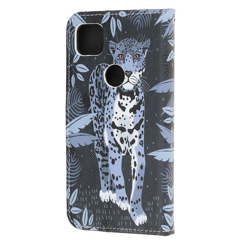 Flip Cover Google Pixel 4a Med Snor Thong Leopard