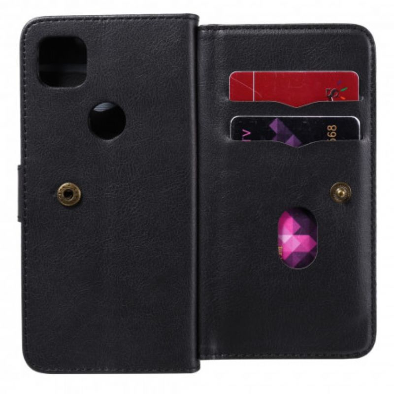 Læder Cover Google Pixel 4a Multi-funktion 10 Kortholder