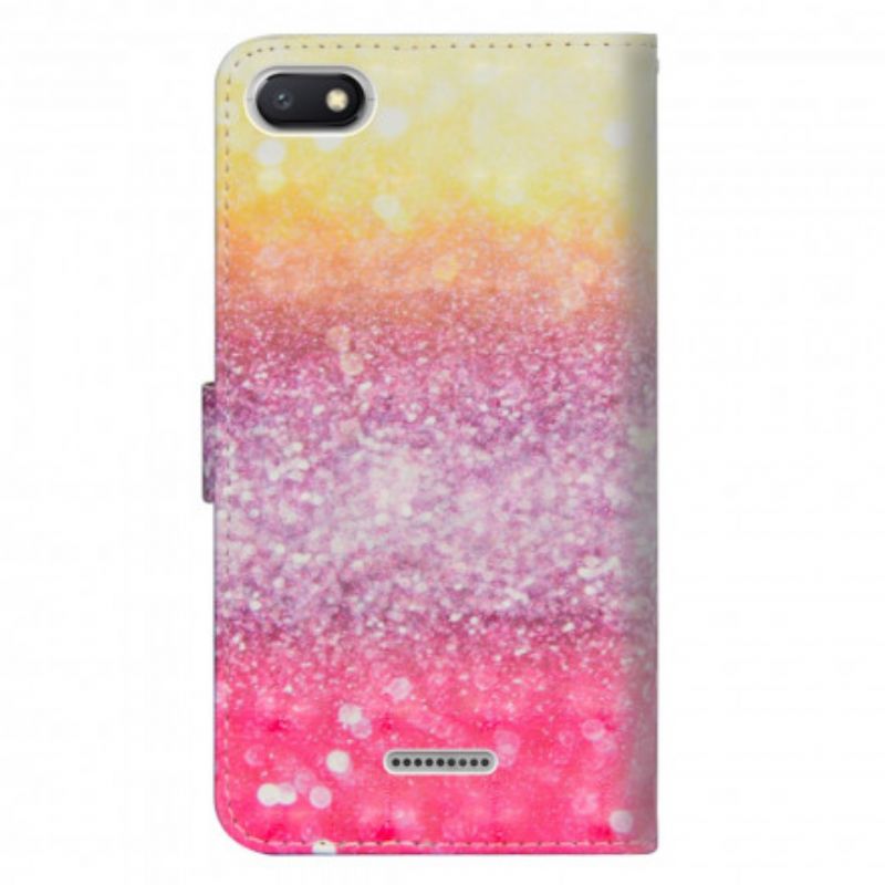 Flip Cover Xiaomi Redmi 6A Magenta Glitter Gradient