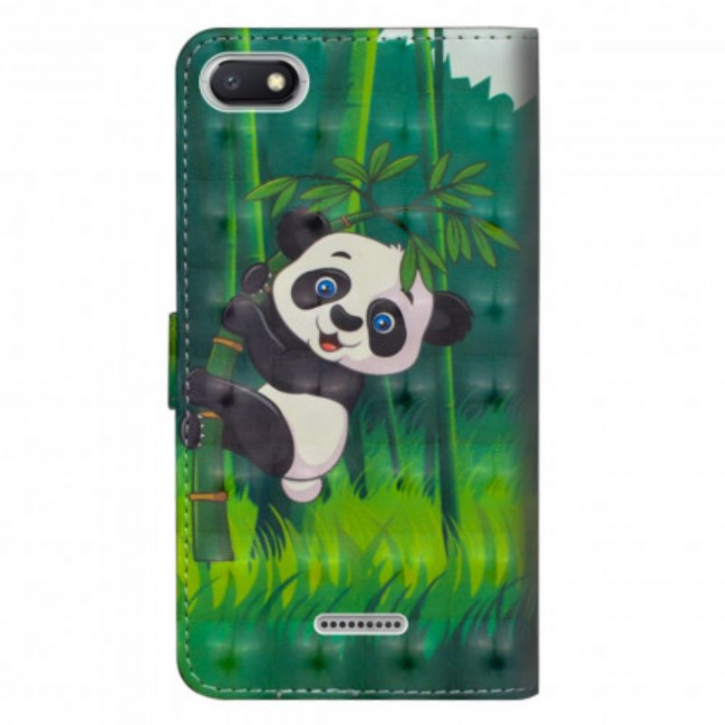 Flip Cover Xiaomi Redmi 6A Panda Og Bambus