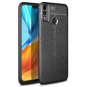 Cover Honor 9X Lite Dobbelt Linje Litchi Lædereffekt