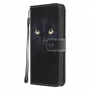 Flip Cover Honor 9X Lite Med Snor Thong Black Cat Eyes