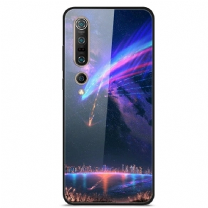 Cover Xiaomi Mi 10 / 10 Pro Konstellation Galaxy Hærdet Glas