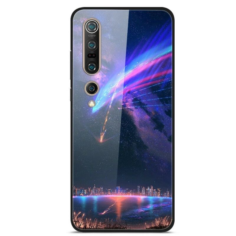 Cover Xiaomi Mi 10 / 10 Pro Konstellation Galaxy Hærdet Glas