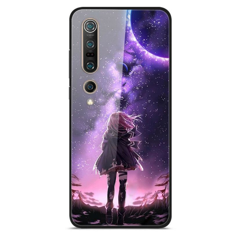 Cover Xiaomi Mi 10 / 10 Pro Magisk Fuldmåne Hærdet Glas