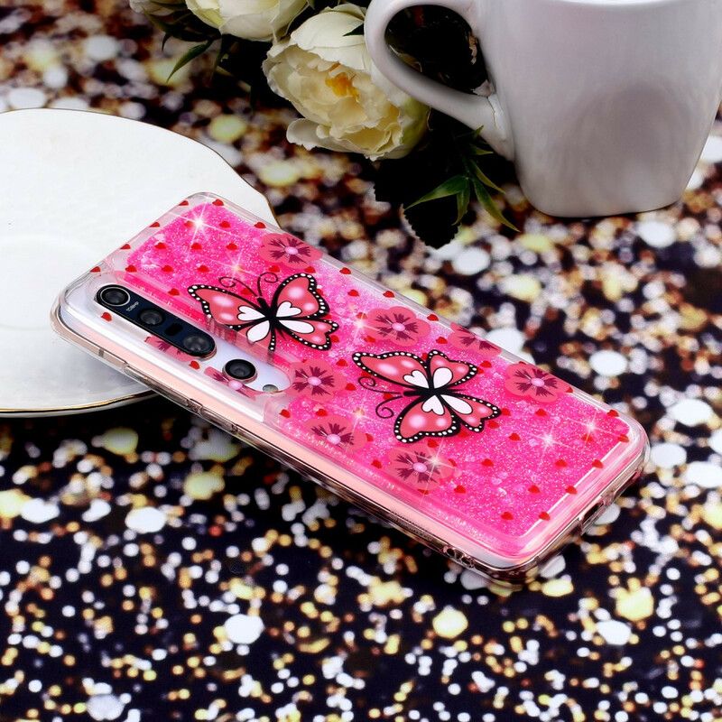 Cover Xiaomi Mi 10 / 10 Pro Sommerfugle Pailletter