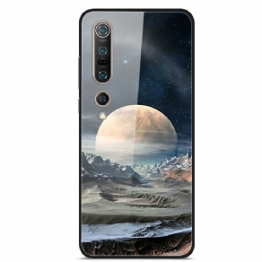 Cover Xiaomi Mi 10 / 10 Pro Space Moon Hærdet Glas