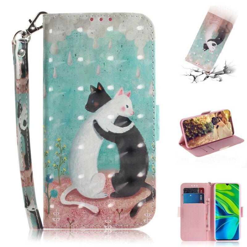 Flip Cover Xiaomi Mi 10 / 10 Pro Med Snor Thong Cat Friends