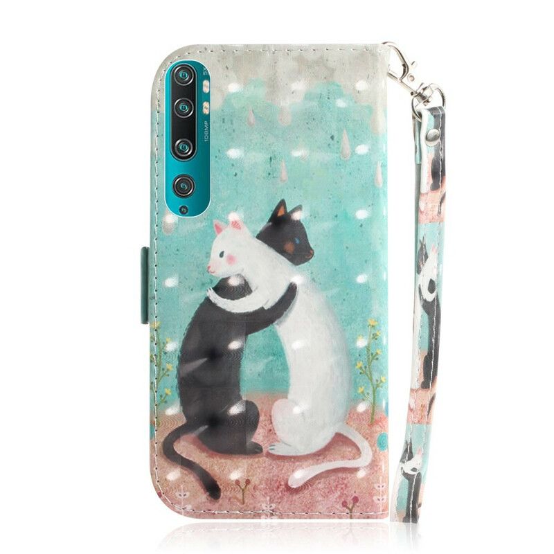 Flip Cover Xiaomi Mi 10 / 10 Pro Med Snor Thong Cat Friends