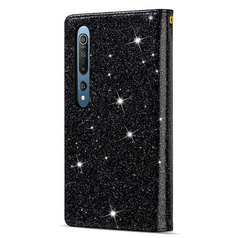 Flip Cover Xiaomi Mi 10 / 10 Pro Punge Etui Pailletter Lynlås Tegnebog