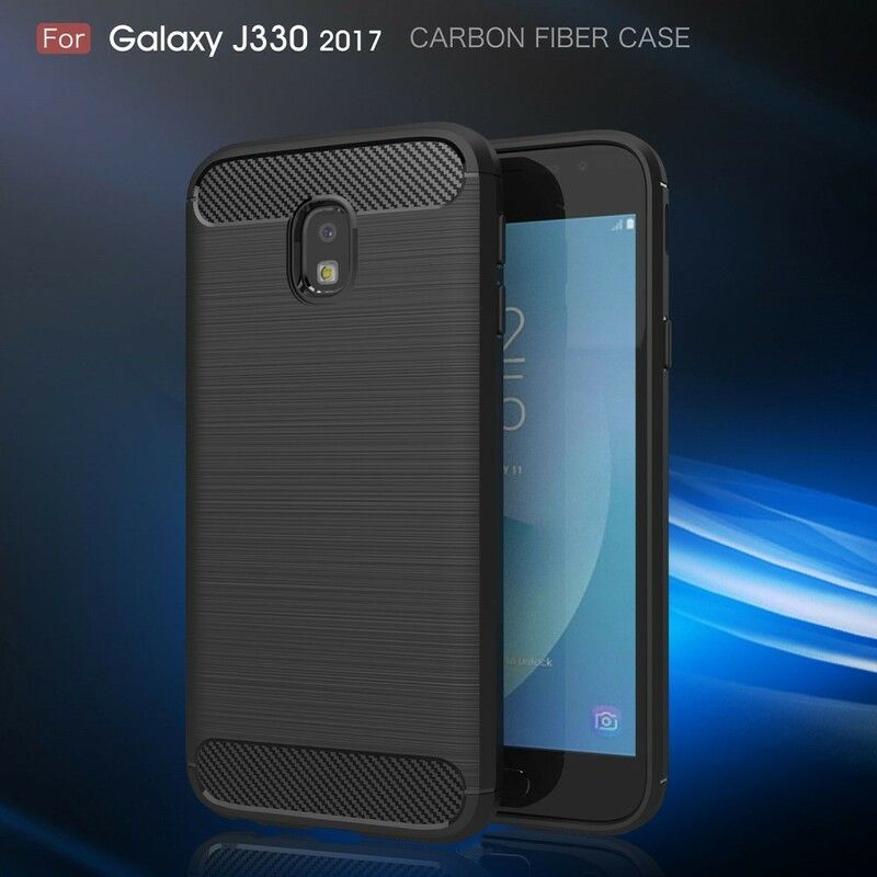 Cover Samsung Galaxy J3 2017 Børstet Kulfiber