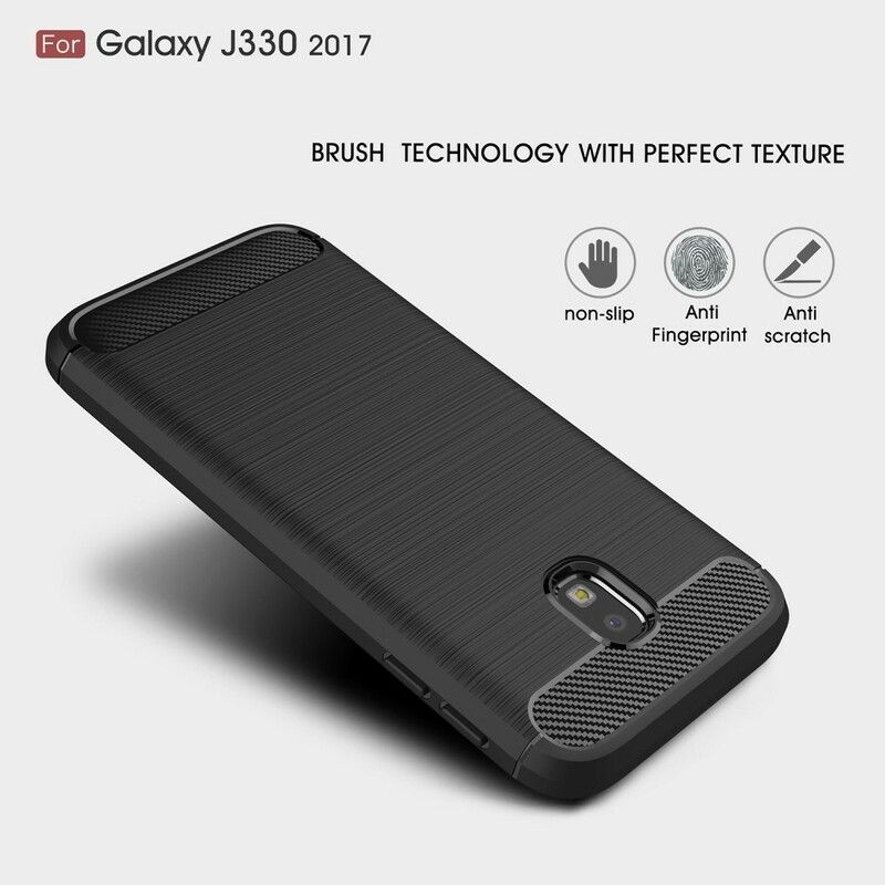 Cover Samsung Galaxy J3 2017 Børstet Kulfiber