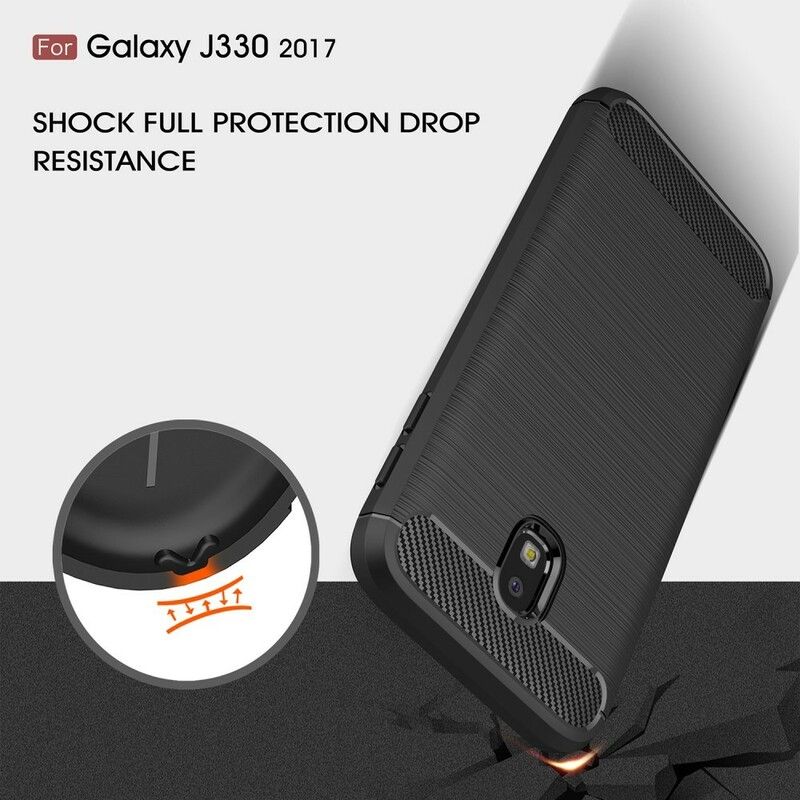 Cover Samsung Galaxy J3 2017 Børstet Kulfiber