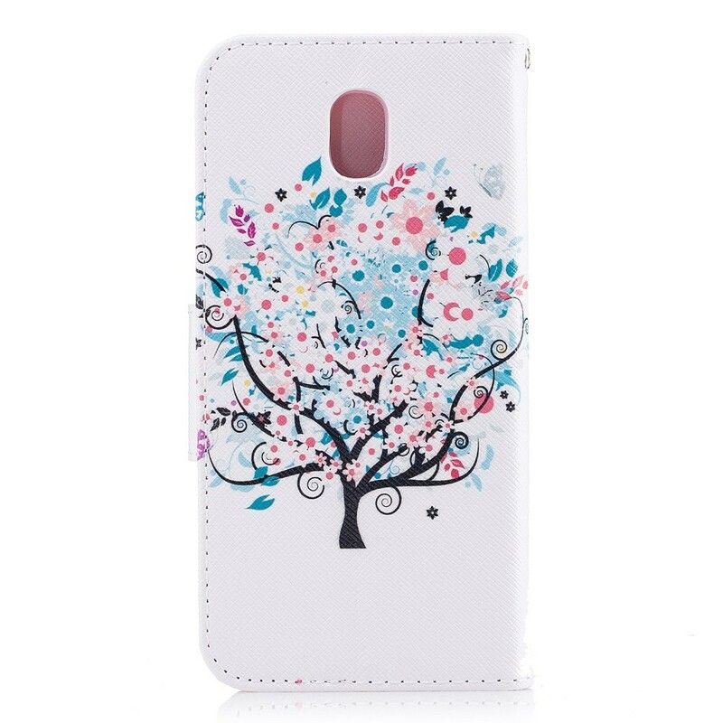 Flip Cover Samsung Galaxy J3 2017 Blomstret Træ