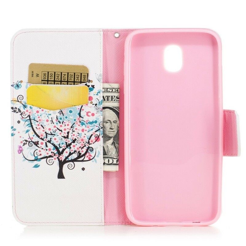 Flip Cover Samsung Galaxy J3 2017 Blomstret Træ