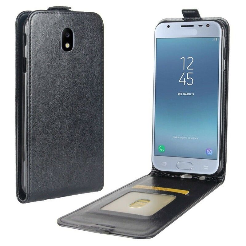 Flip Cover Samsung Galaxy J3 2017 Læder Cover Foldbar Lædereffekt