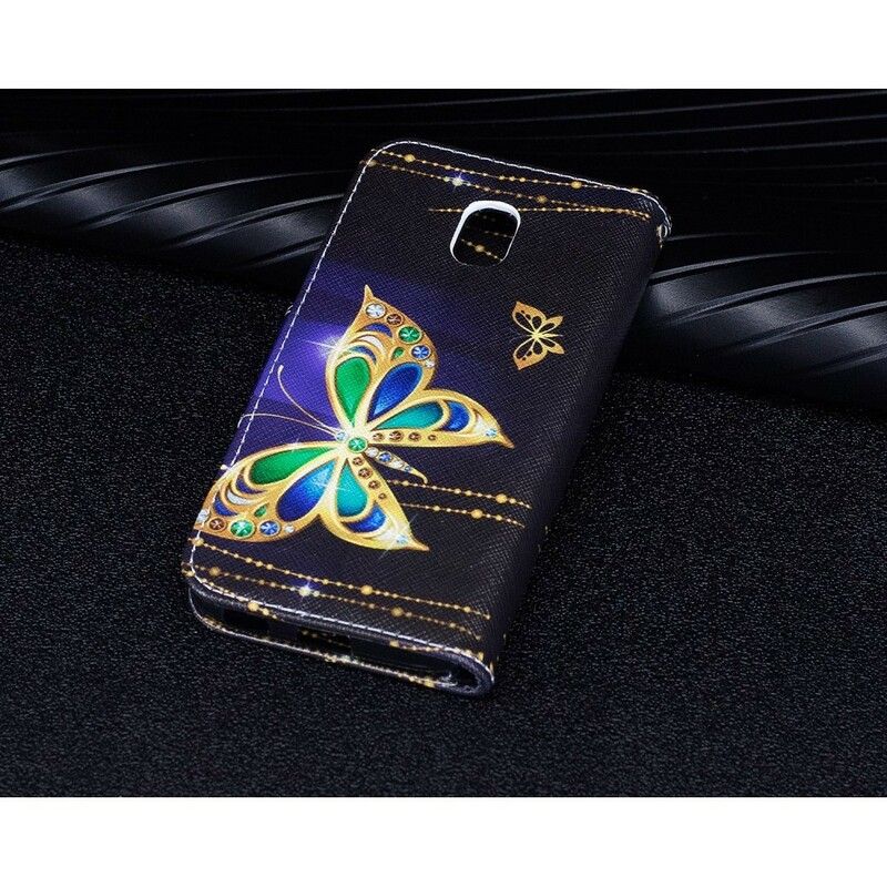 Flip Cover Samsung Galaxy J3 2017 Magisk Sommerfugl