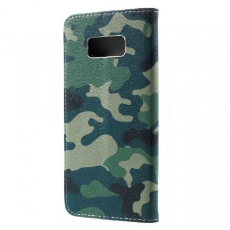 Flip Cover Samsung Galaxy S8 Plus Militær Camouflage