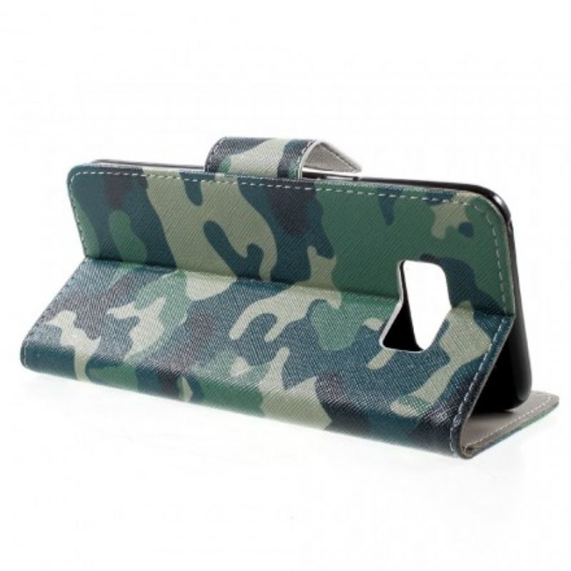 Flip Cover Samsung Galaxy S8 Plus Militær Camouflage