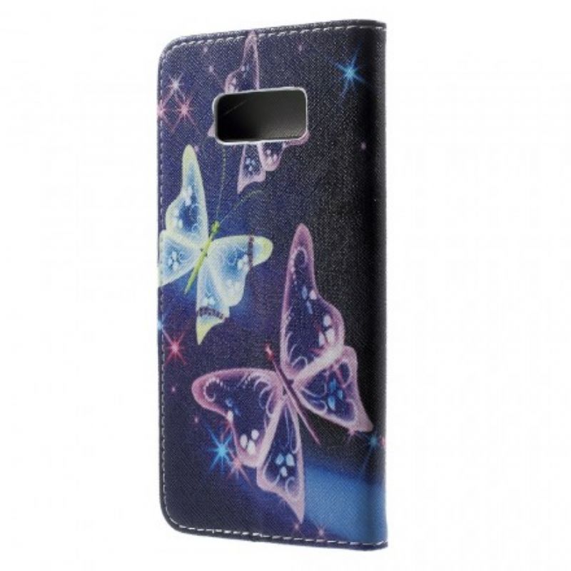 Flip Cover Samsung Galaxy S8 Plus Sommerfugle