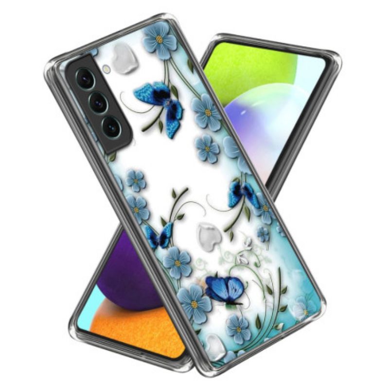 Cover Samsung Galaxy S24 5g Sommerfugle Og Blomster