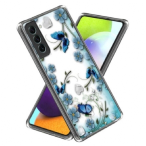 Cover Samsung Galaxy S24 5g Sommerfugle Og Blomster