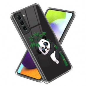 Cover Samsung Galaxy S24 5g Telefon Etui Gennemsigtig Panda Og Bambus