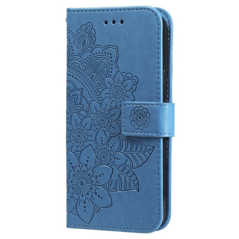 Flip Cover Samsung Galaxy S24 5g Blomstermandala Med Snor