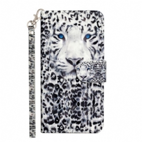 Flip Cover Samsung Galaxy S24 5g Leopard Med Snor