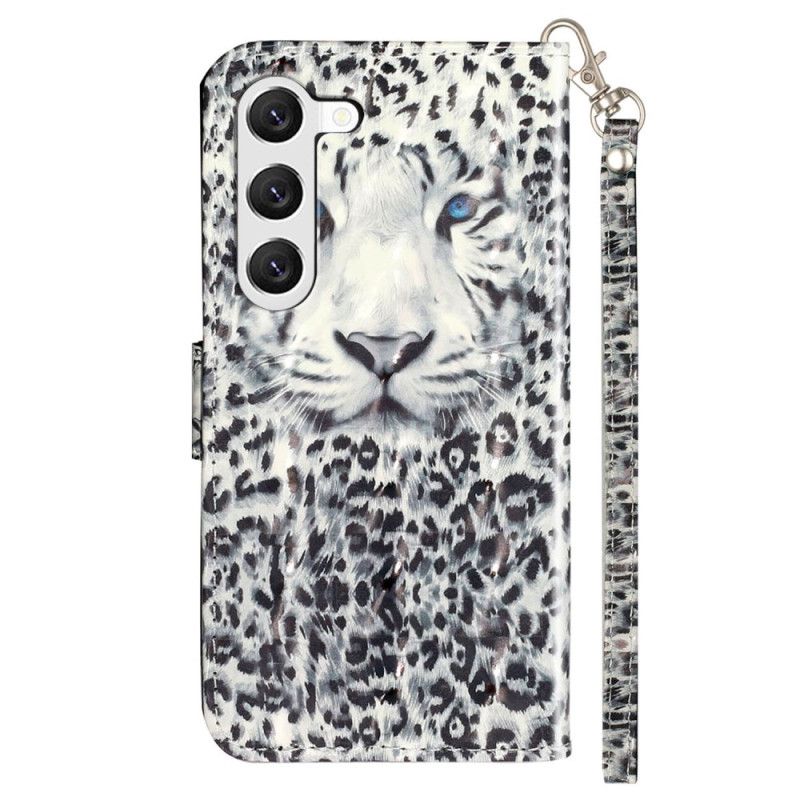 Flip Cover Samsung Galaxy S24 5g Leopard Med Snor