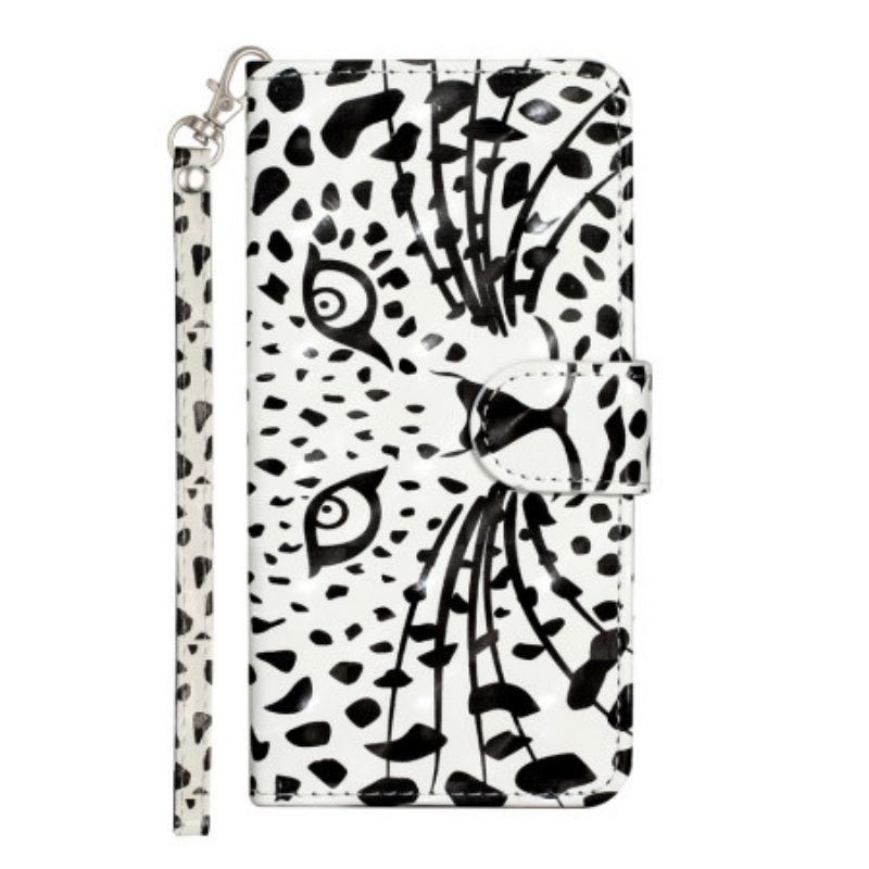 Flip Cover Samsung Galaxy S24 5g Leopardhoved Med Snor