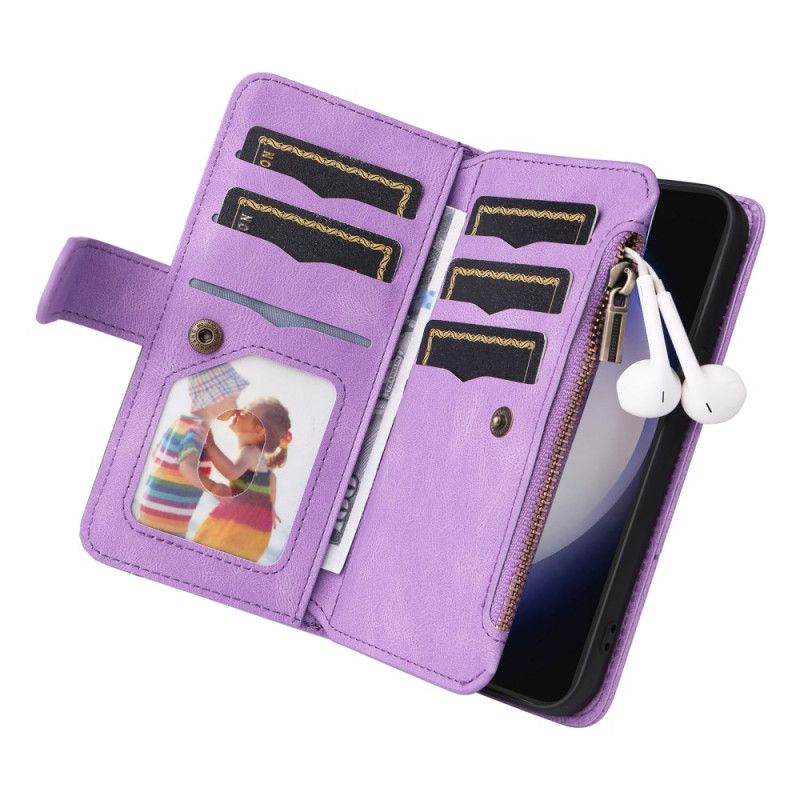 Flip Cover Samsung Galaxy S24 5g Med Two-tone Strap Wallet