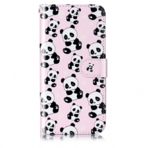 Flip Cover Samsung Galaxy S24 5g Pandamønster Med Rem