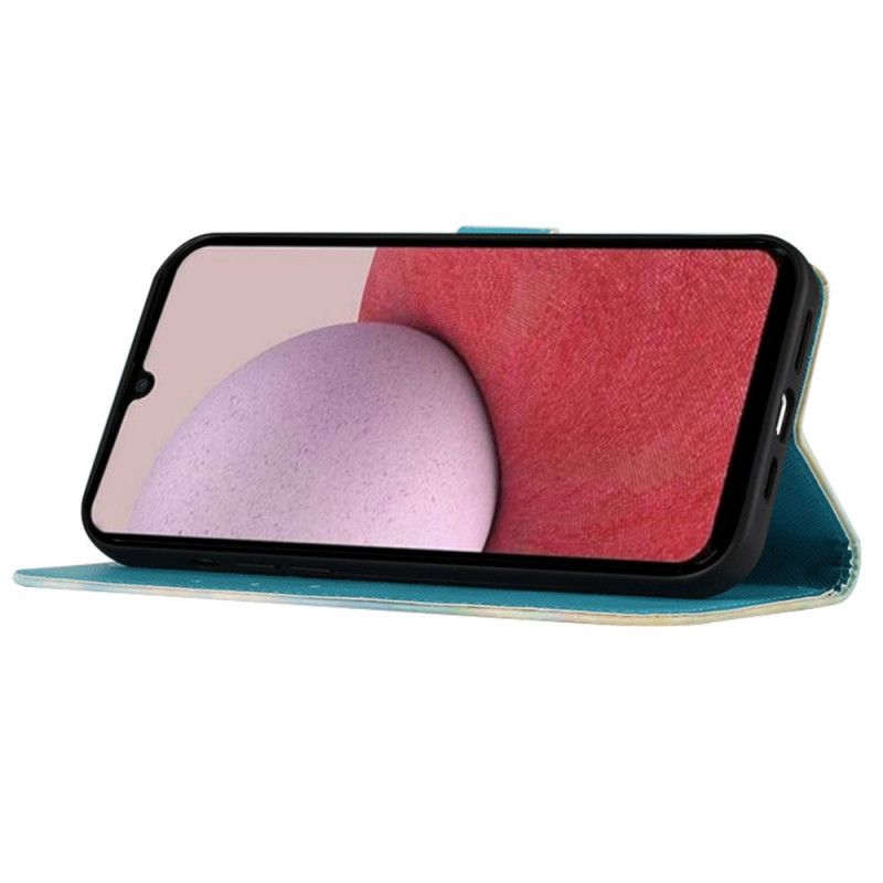 Flip Cover Samsung Galaxy S24 5g Rød Akvarel Drømmefanger