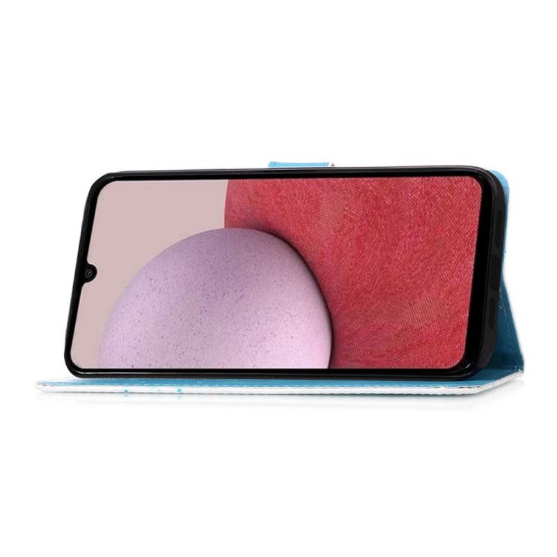 Flip Cover Samsung Galaxy S24 5g Sommerfugle Og Hjerter Med Rem