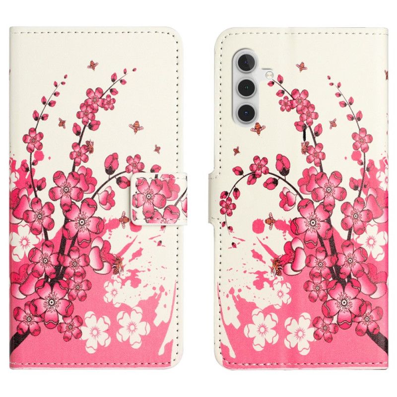 Flip Cover Samsung Galaxy S24 5g Tropiske Blomster