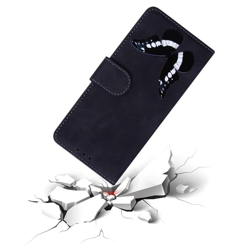 Flip Cover Til Samsung Galaxy S24 5g Sommerfugl Med Rem