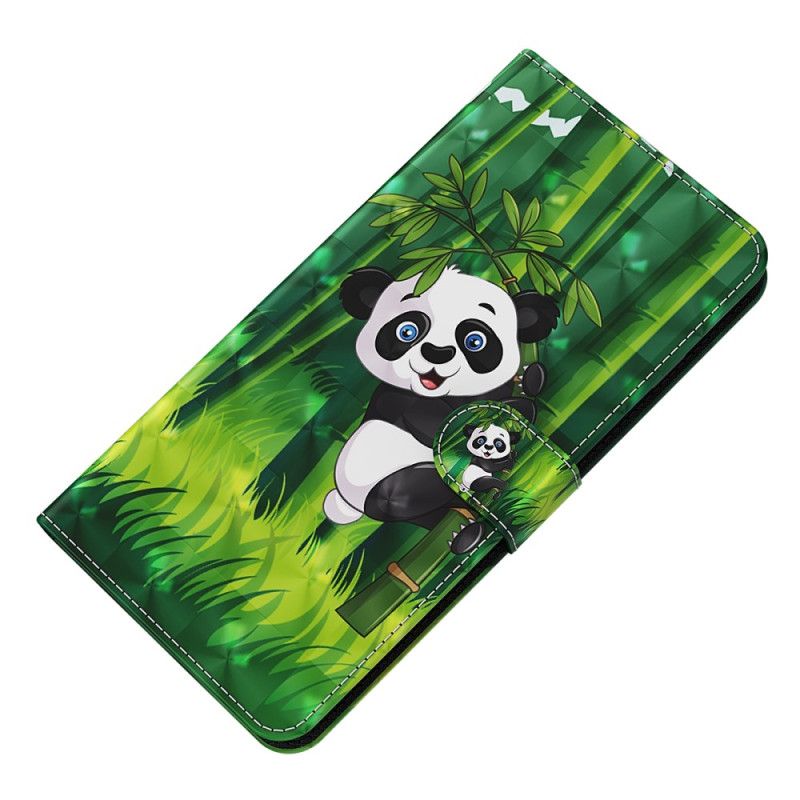 Læder Cover Samsung Galaxy S24 5g Bambus Panda Med Rem