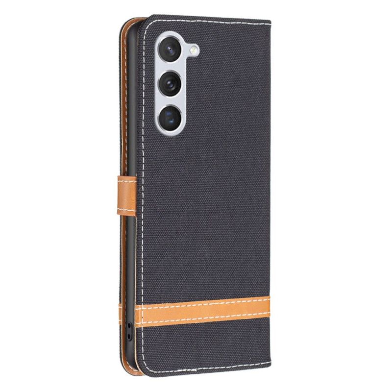 Læder Cover Samsung Galaxy S24 5g Telefon Etui Stof Med Rem