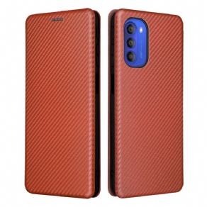 Cover Moto G51 5G Flip Cover Farvet Carbon Silikone