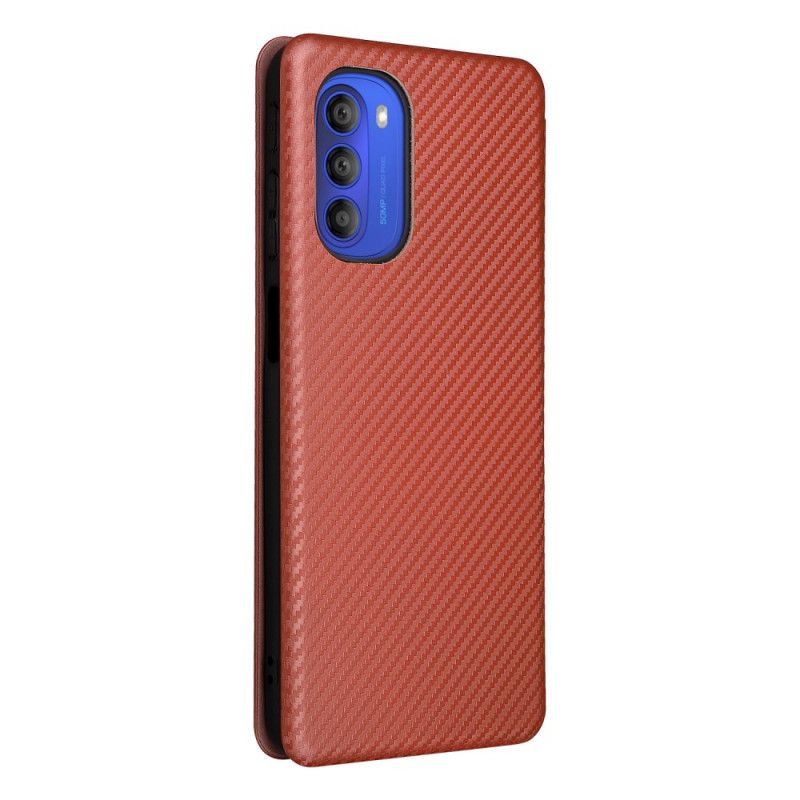 Cover Moto G51 5G Flip Cover Farvet Carbon Silikone